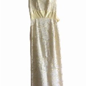 Formal maxi dress yellow and lace